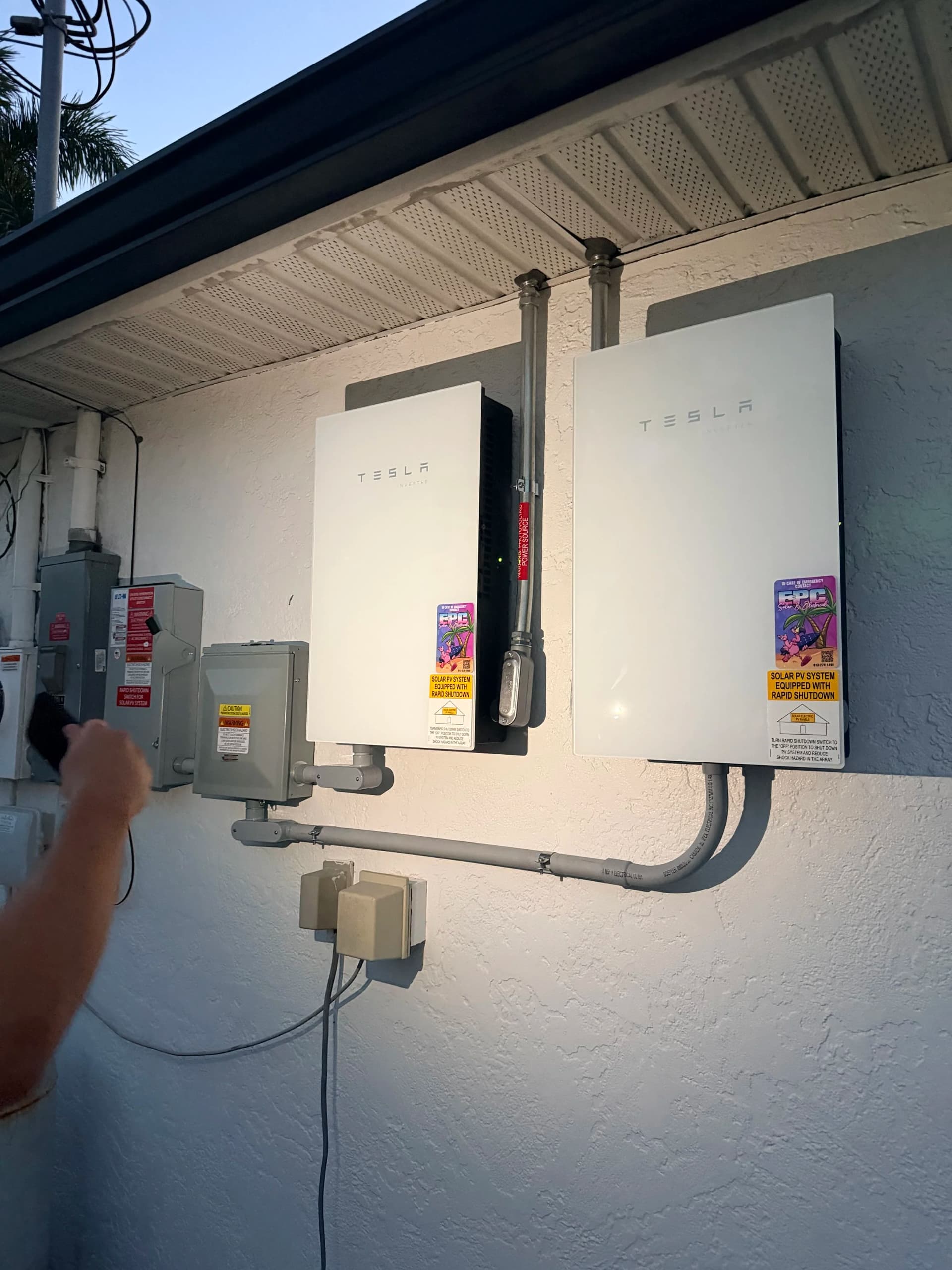 Installation crew working on a residential solar system