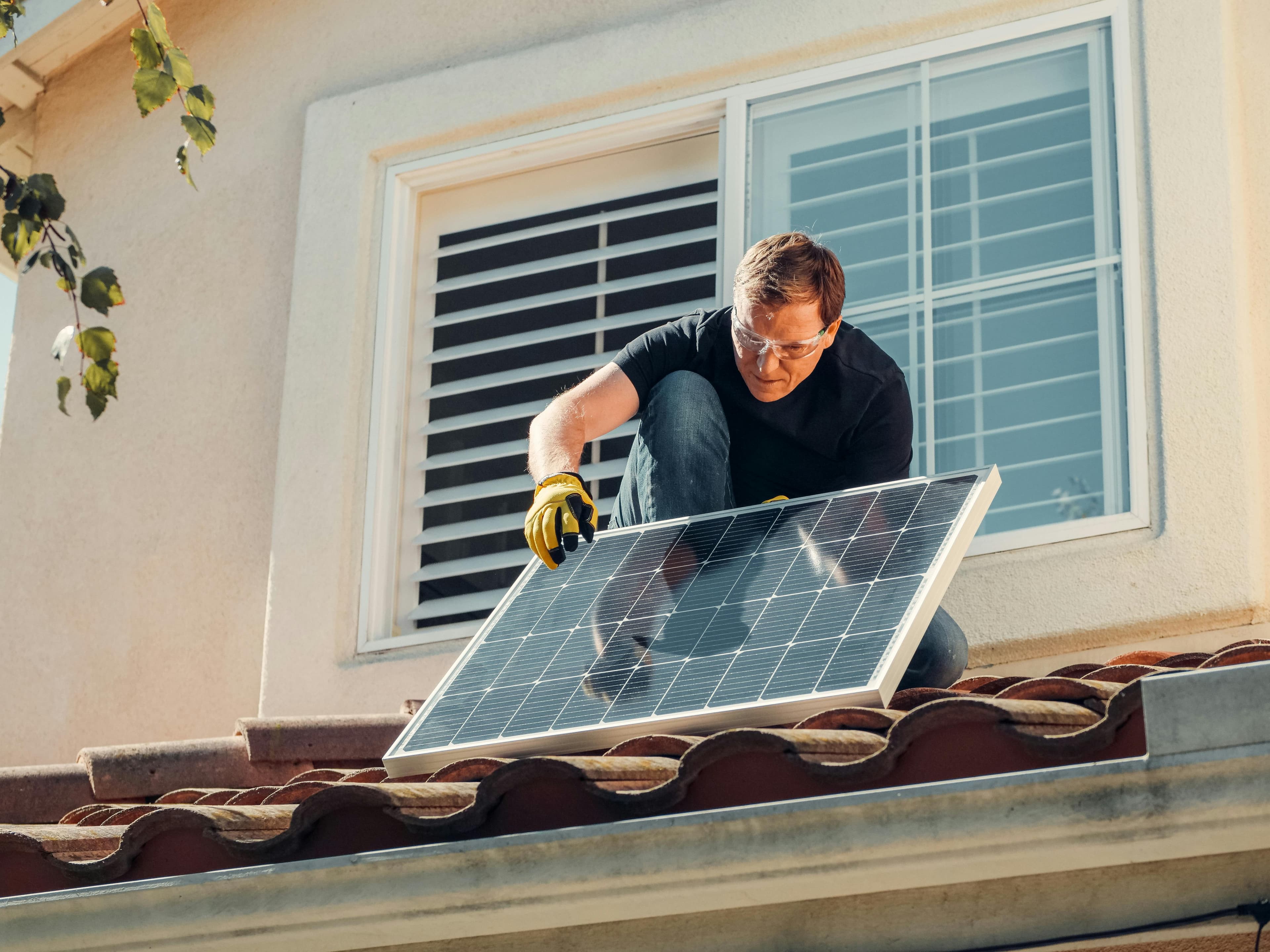 Solar on a tile roof